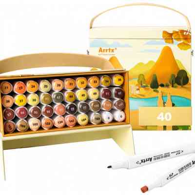 Художественный маркер Arrtx Спиртовые Alp ASM-02YL 40 цветов Желтый тон кожи кожи (LC302185) Винница