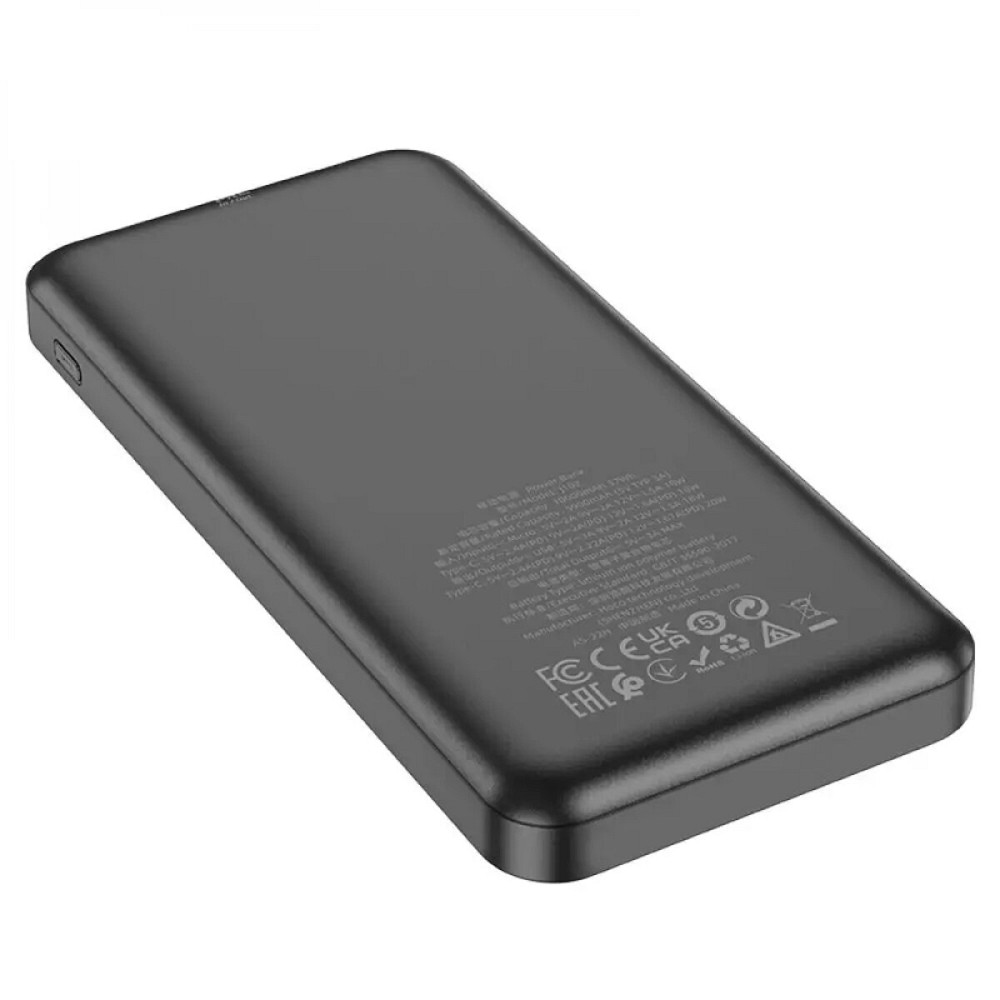 Зовнішній акумулятор HOCO J102 Cool figure PD20W+QC3.0 power bank(10000mAh) Black Киев - изображение 4