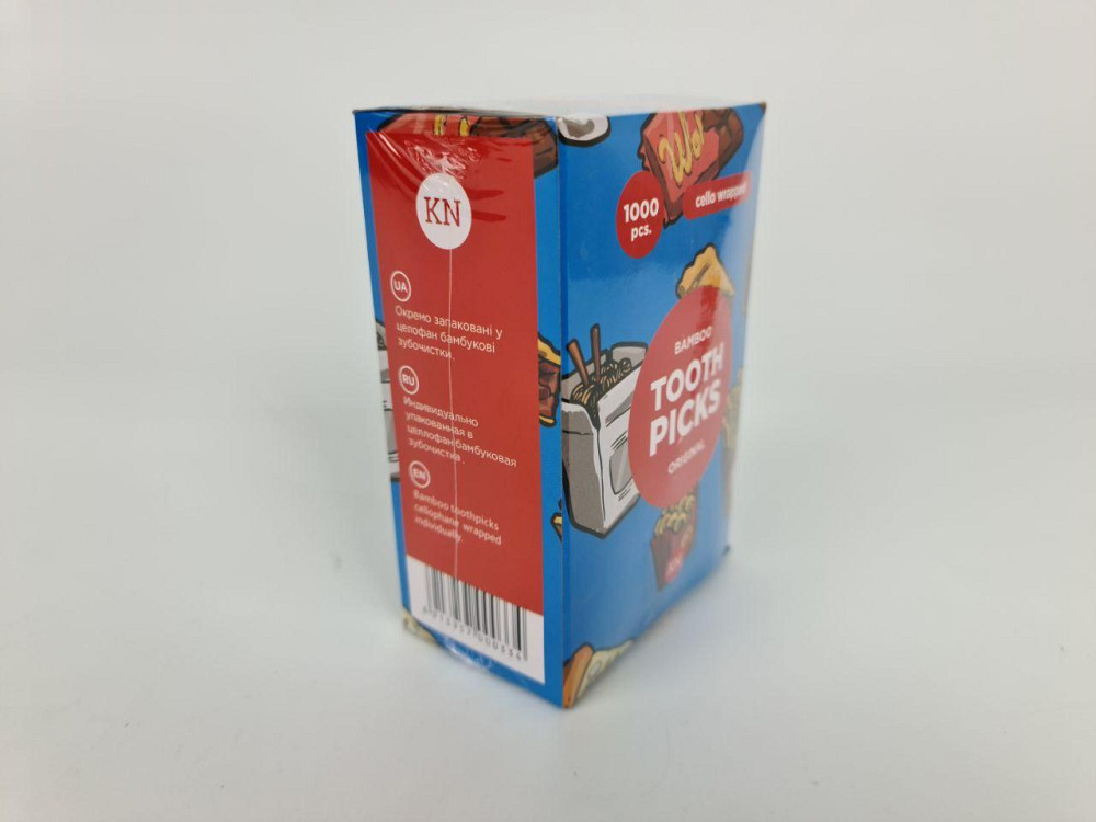 Зубочистка в индивидуальной целофановой упаковке Новинка (1000шт) (1 пачка) Харьков - изображение 2