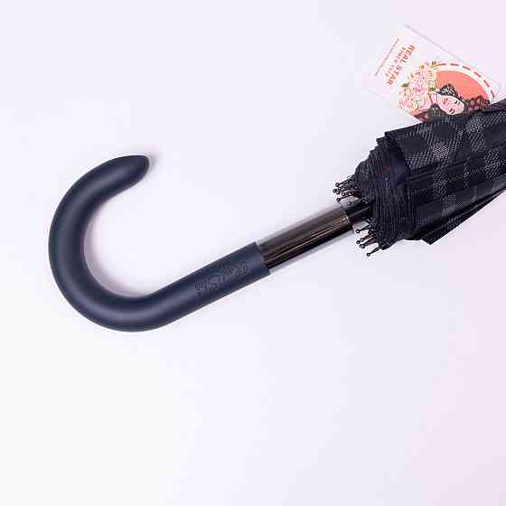 Класична парасолька-тростина напівавтомат з поліестеру 16 спиць діаметр 117 см Синя HP-23-4BL Коломыя