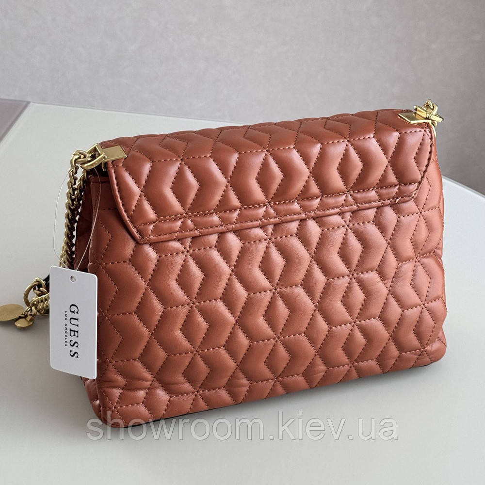 Жіноча сумочка Guess на плече (787080) коричнева Київ - фото 8