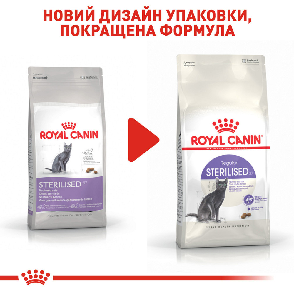 Корм для дорослих стерилізованих котів ROYAL CANIN STERILISED 0.4 кг Київ - фото 8