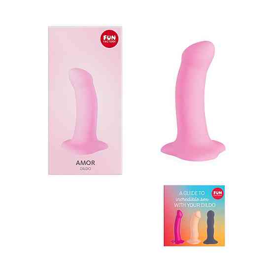 Фаллоимитатор Fun Factory AMOR, розовый, длина 14,6 см, диаметр 3,7 см, изогнутый Sex Aura Киев