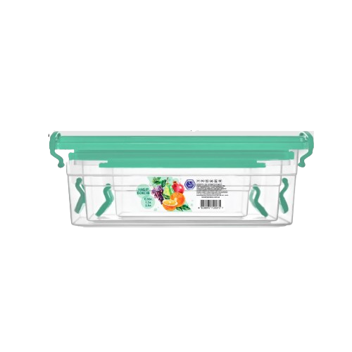 Набір контейнерів для харчових продуктів 0,55л/1,2л/2,5л 3в1 прозорий/м'ятний Народний продукт Житомир