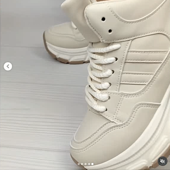 Жіночі зимові Бежеві Кросівки з МЕХОМ на Толстой Підошві Танкетке Ботинки Шкіряні Світлі (розміри: 36,37,38,39) - 8-4 Дніпро