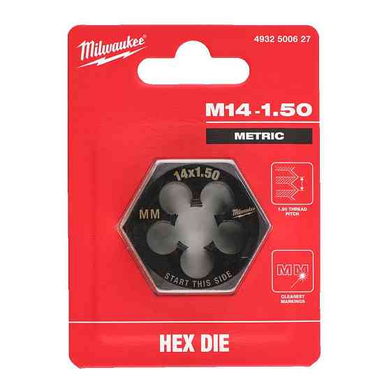 Плашка шестигранна MILWAUKEE, М14-1,50мм Одеса