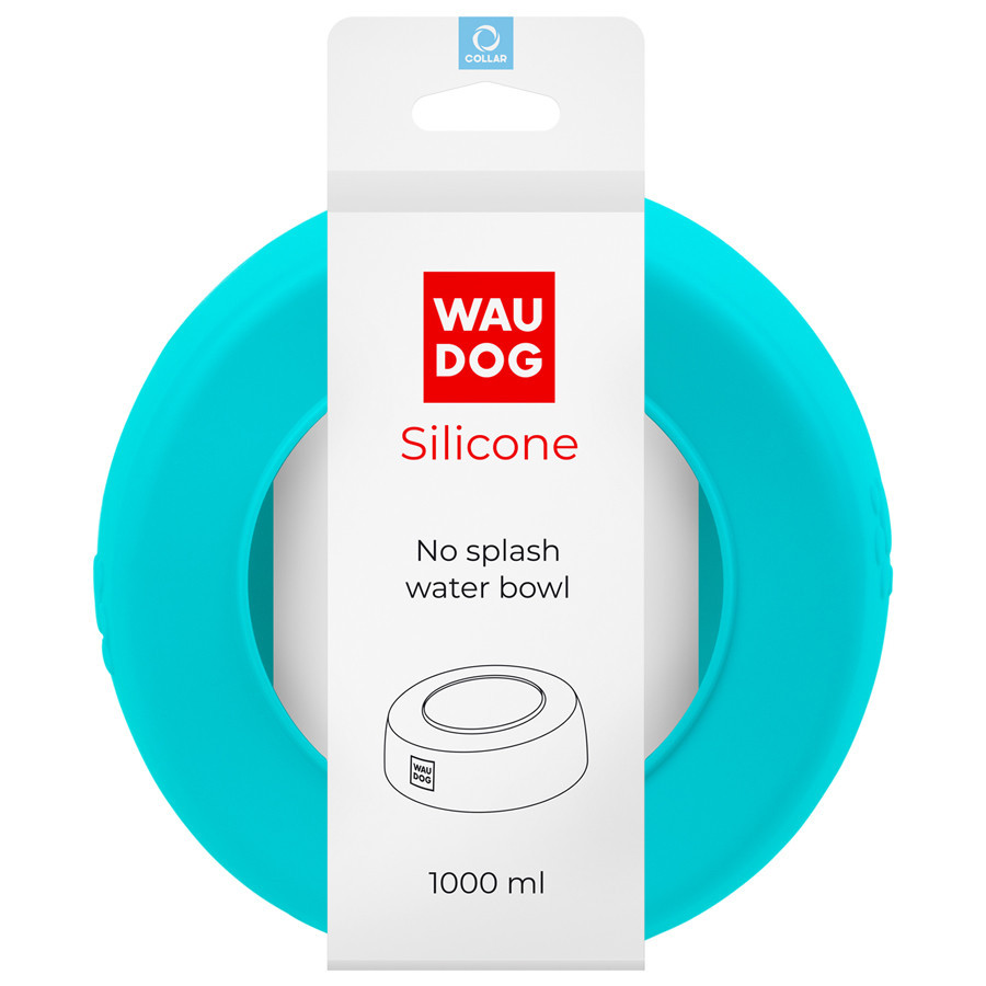 Миска-непроливайка WAUDOG Silicone 1 л блакитний Київ - фото 1