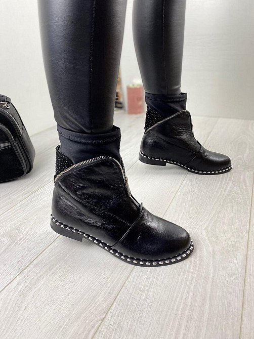 Olli Черевики жіночі OLLI чорні натуральна шкіра 37р. (K-133-10120) Коломыя - изображение 1