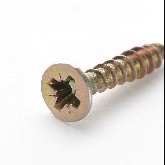 Саморіз універсальний з потайною головкою 3,0*30мм цинк жовтий 200 шт/уп APRO Житомир