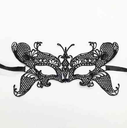 Венеціанська маска мереживна one size чорний Київ