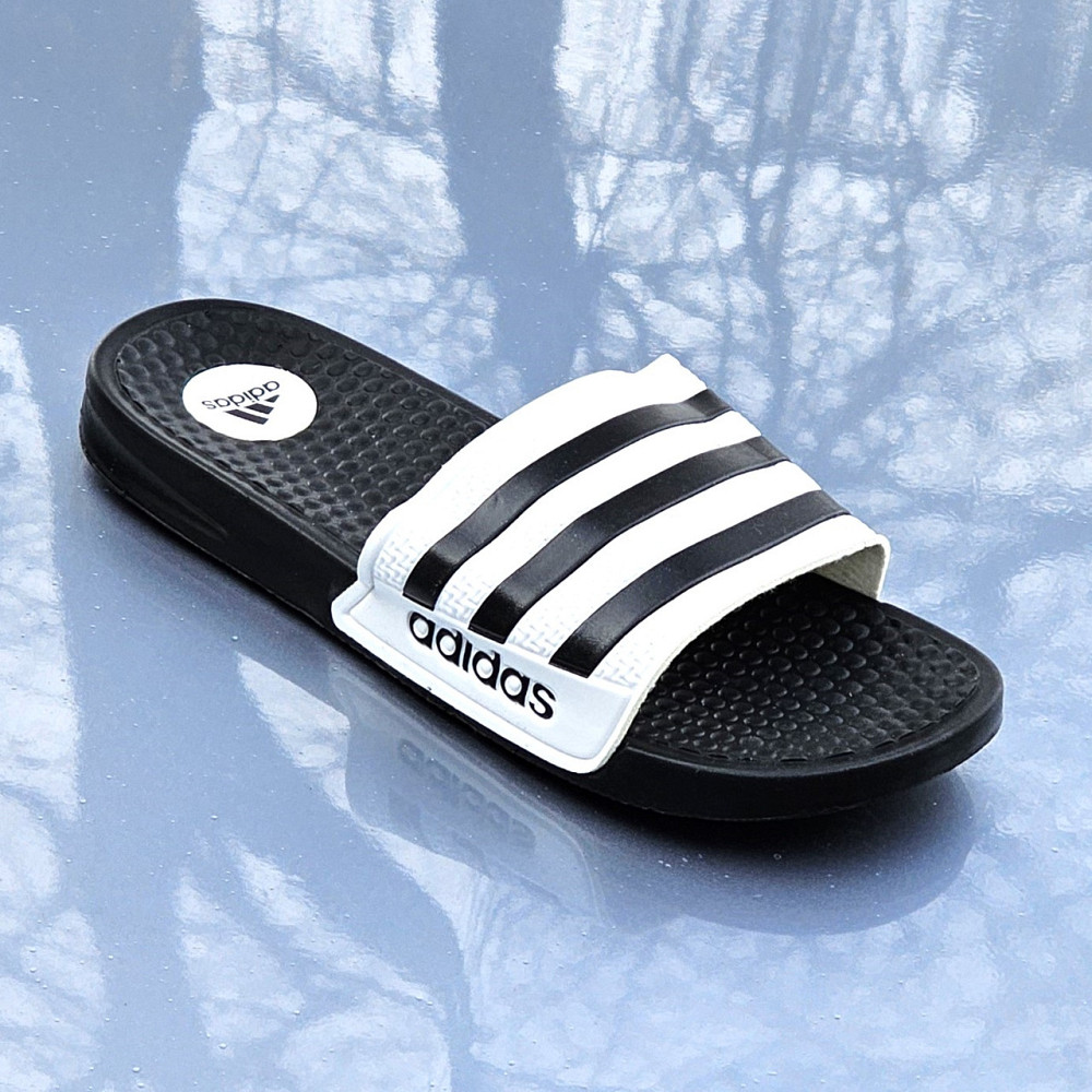 Чоловічі Білі Шльопанці Adidas Чорні Сланці Тапочки Адідас (розміри: 40,41,42,43,44) Дніпро - фото 7