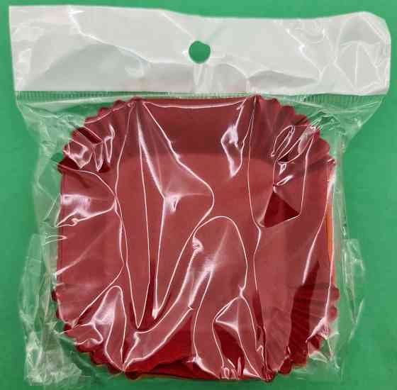 Тартолетка для кексів"Квадратна червона"(58,5*58,5*21,5) (100шт)/К-58,5/ (1 уп.) Харків