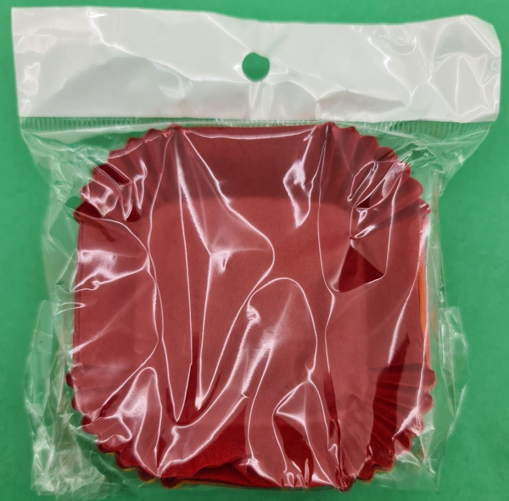 Тартолетка для кексів"Квадратна червона"(58,5*58,5*21,5) (100шт)/К-58,5/ (1 уп.) Харків - фото 2