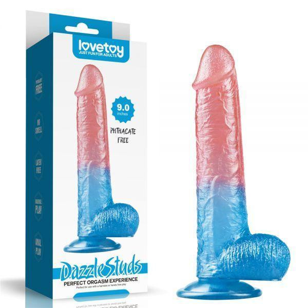 Яскравий і оригінальний Фалоімітатор 9" Dazzle Studs Sex Aura Київ - фото 2