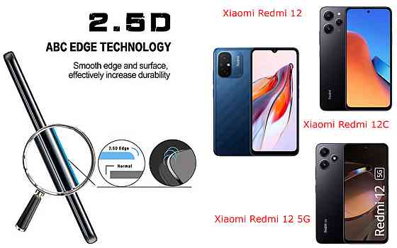Захисне скло ArmorGlass для Xiaomi Redmi 12, 12C, 12 5G – стійке до подряпин та ударів Київ