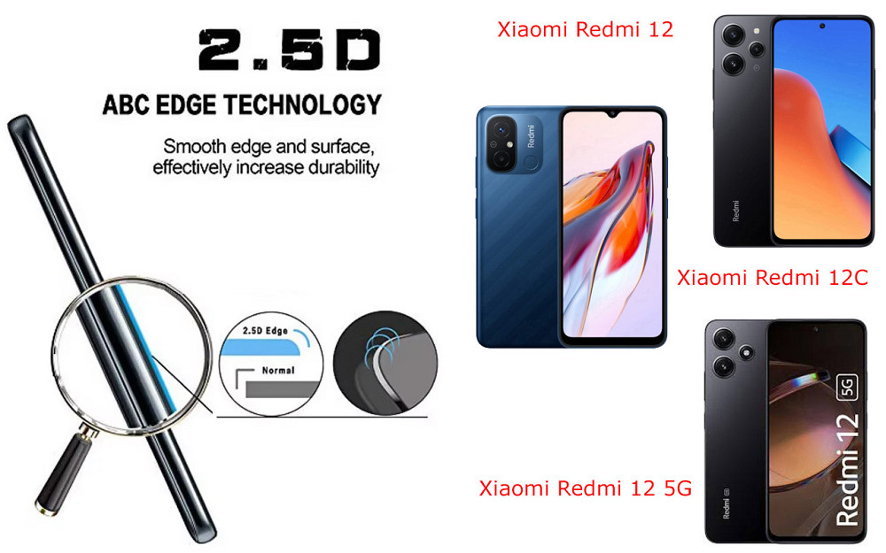 Захисне скло ArmorGlass для Xiaomi Redmi 12, 12C, 12 5G – стійке до подряпин та ударів Київ - фото 2