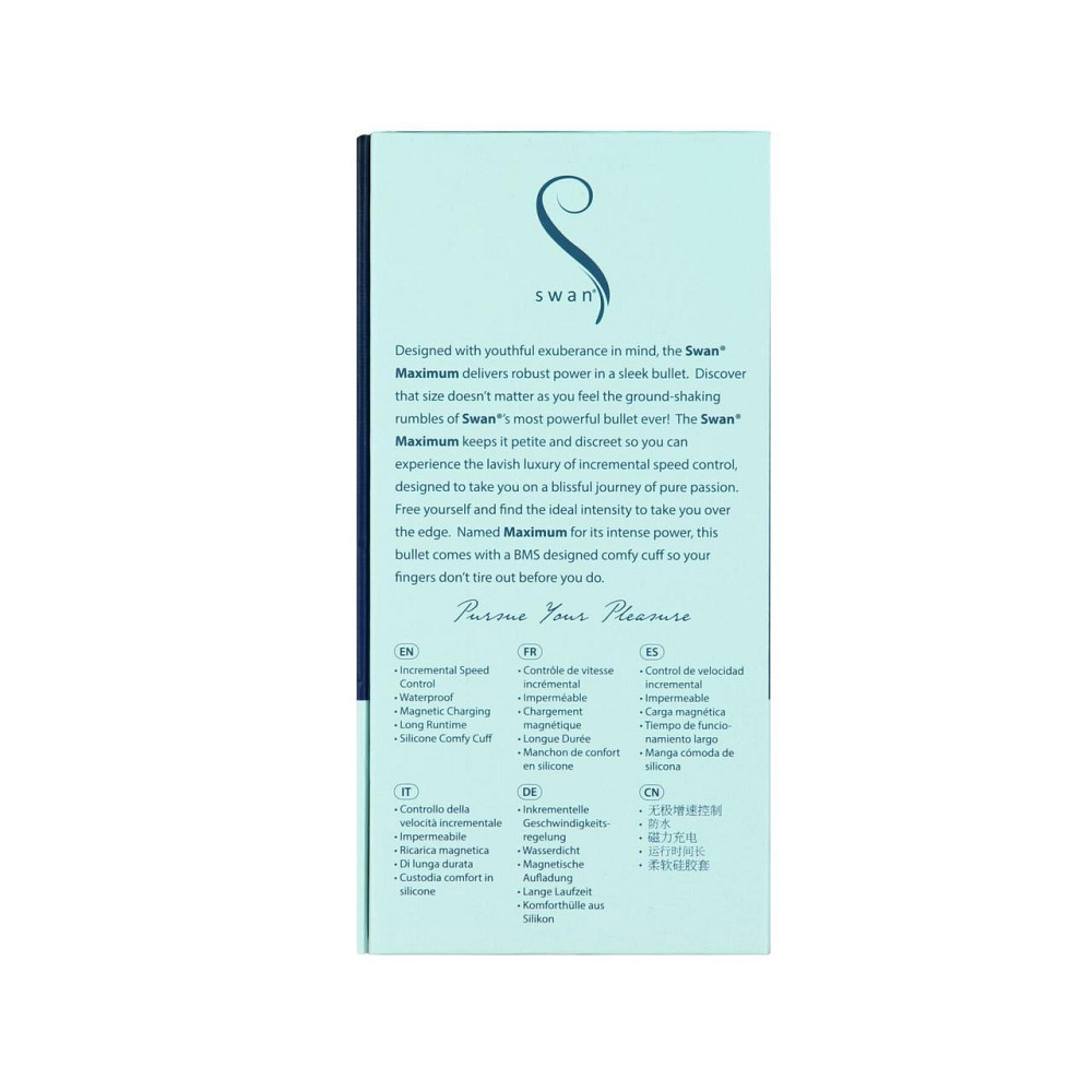 Вибропуля Swan Maximum + Comfy Cuff Blue, супермощная, разная интенсивность, силиконовая манжета Sex Aura Киев - изображение 10