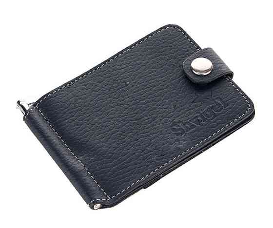 Добротный кожаный зажим для денег SHVIGEL 16142 Киев