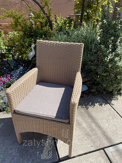 Крісло із ротанга з подушкою Київ - фото 6