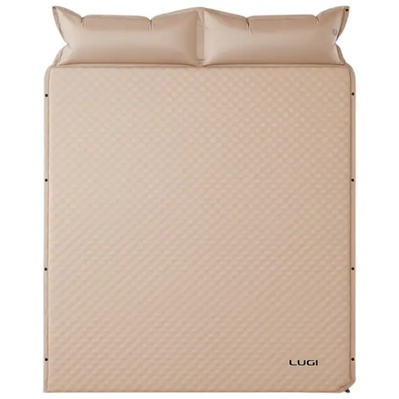 Самонадувний матрац похідний у намет 190×130×3 см туристичний із підголівником LU-027 Бежевий Коломыя