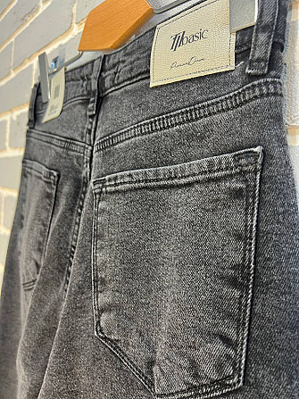 Джинсы женские Its Basic 4133 Baggy jeans свободные утепленные байка высокая посадка черные, черный, Одесса - изображение 7
