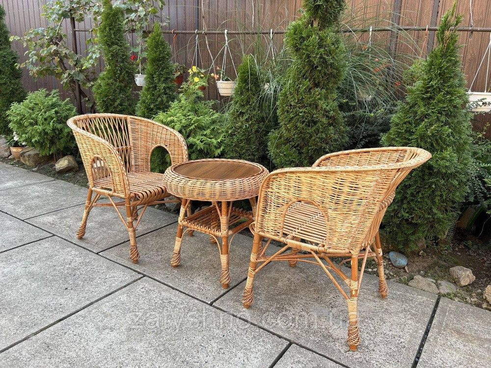 Меблі плетені балконні з лози Київ - фото 3