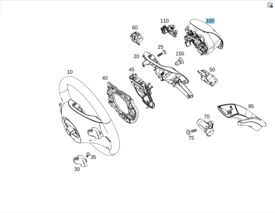 Mercedes-Benz  A0008609400 9116 Подушка безпеки в кермо ML/GLE W166 GLE Coupe C292 Одесса