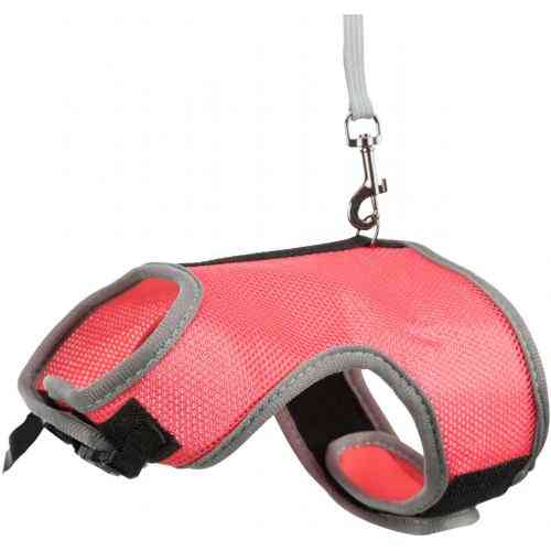 Шлейка с поводком Trixie для большого кролика Soft мягкая нейлон 25-40 см Киев