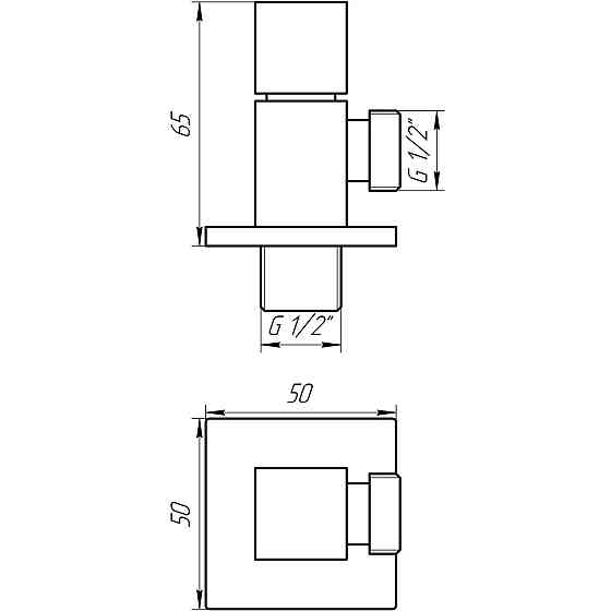 Кран напівобертовий кутовий SOLOMON 1/2″х1/2″ CUBE 7078 (000015031) Київ
