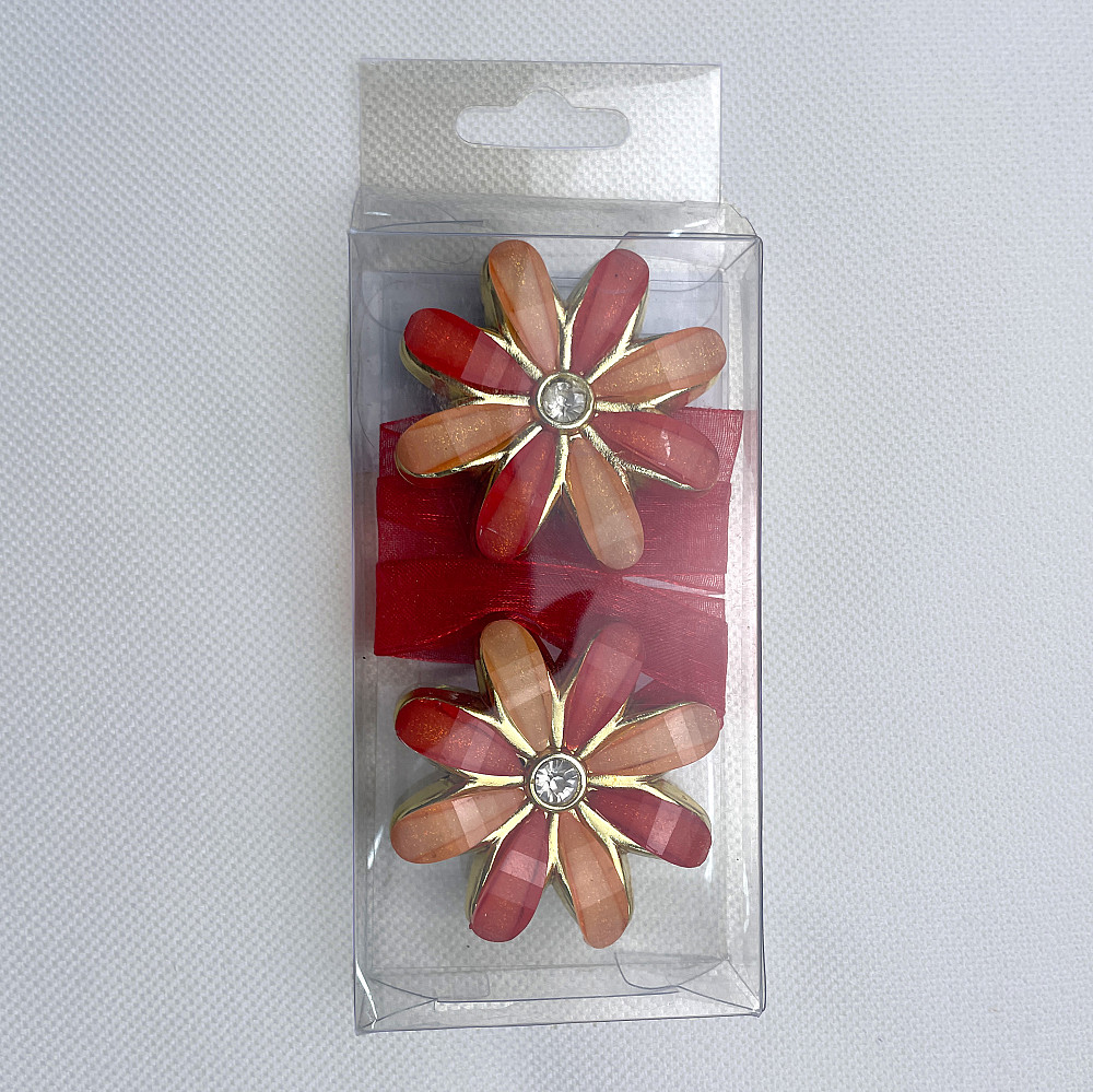 Магніти для штор та гардин "Квітка" набір 2 шт Червоний з помаранчевим (81-254) Київ - фото 8