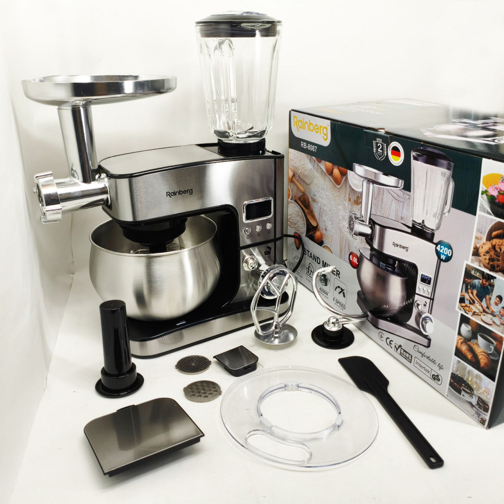 Планетарный миксер для теста и взбивания, Миксер тестомес для дома, Многофункциональный кухонный прибор JH-78 Львов - изображение 5