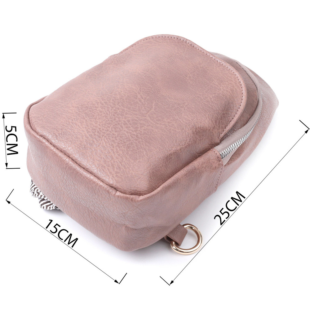 Компактна жіноча сумка через плече з екошкіри з акцентом на текстильну лямку Vintage 22778 Коричневий Київ - фото 3