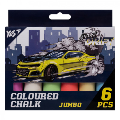 Мел Yes цветной Street Drift 6 шт JUMBO (400500) Винница - изображение 1