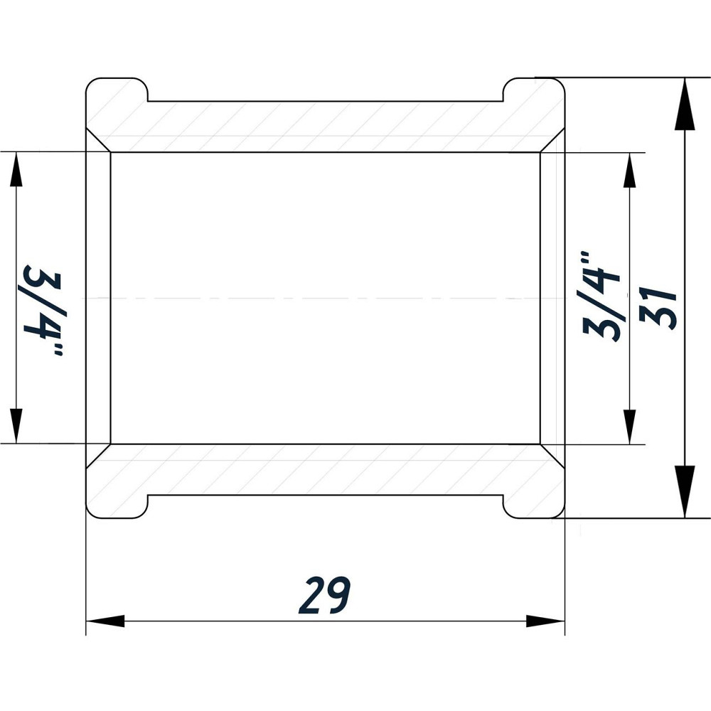 Муфта 3/4″ВВ нержавіюча SM441S OPTIMUM (000031510) Київ - фото 3