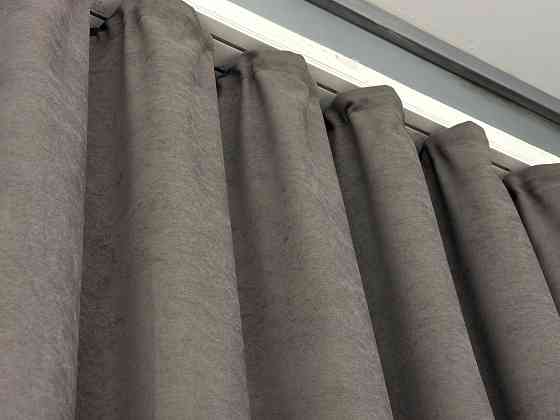 Шторна тканина мікровелюр Petek YL колір сіро-коричневий 1710ш Київ