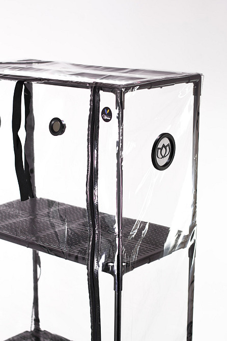 Міні-теплиця з фіто світлом для дому Sezam Black Strong + 3 вентилятори Бориспіль - фото 4