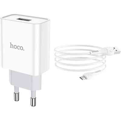 Зарядний пристрій HOCO C81A Asombroso USB + cable Micro 5P 10.5W White (6931474727954) Вінниця