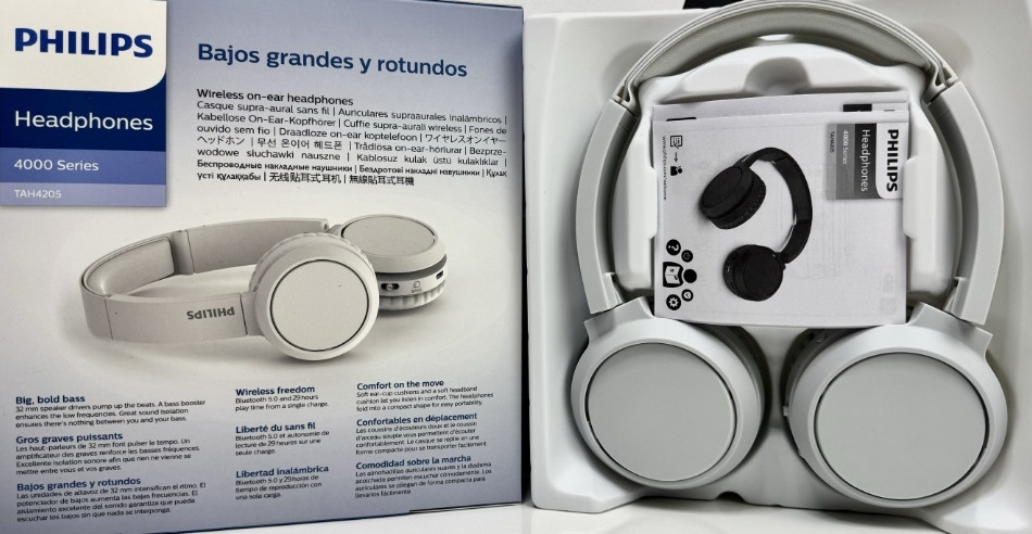 Нові Навушники Philips TAH4205WT Wireless Mic White Київ - фото 4