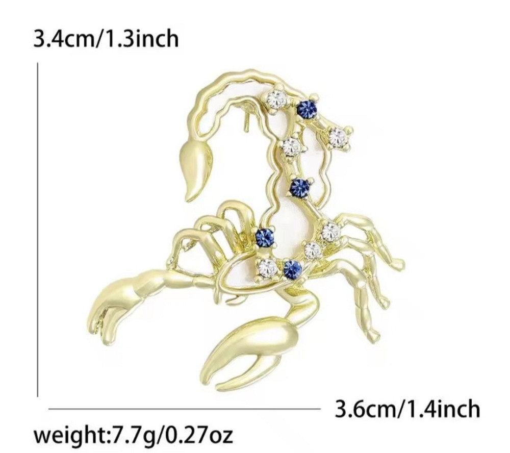 Брошка знак зодіаку "Скорпіон" Золотистий Сміла - фото 5