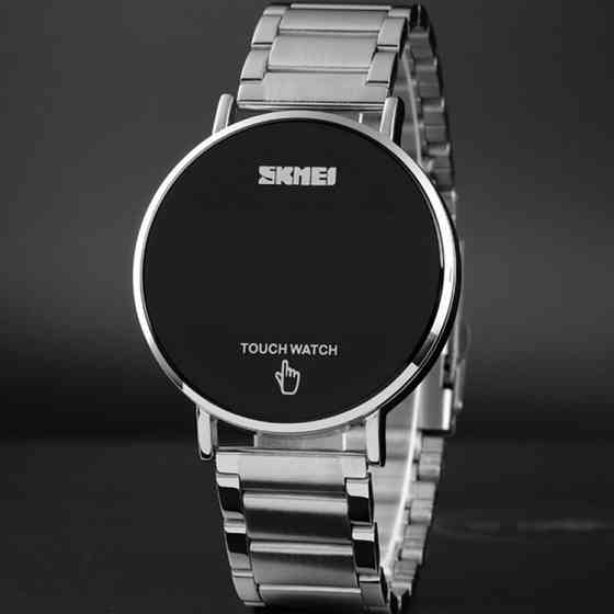 Мужские наручные светодиодные часы Skmei 1579 light (Серебристые) Винница