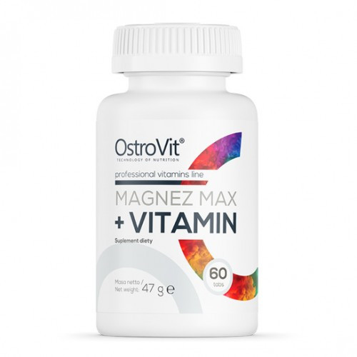Комплекс вітамінів та мінералів OstroVit Magnez Max + Vitamin 60 tab Луцьк - фото 1