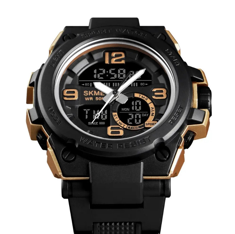 Чоловічий наручний годинник Skmei 1452 Золотий Вінниця - фото 5