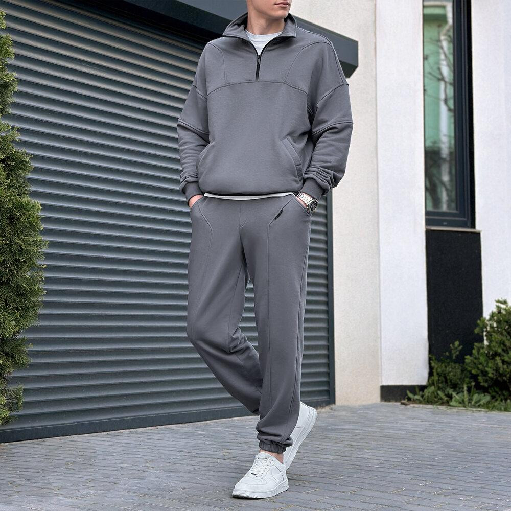 Спортивний костюм чоловічий графіт кофта зі штанами Pobedov Grand Київ - фото 10