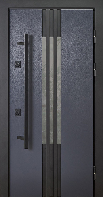 Вхідні двері з терморозривом Abwehr Bionica 2 Revolution LP6 Антрацит + Vinorit біла 860*2050 мм Київ - фото 1