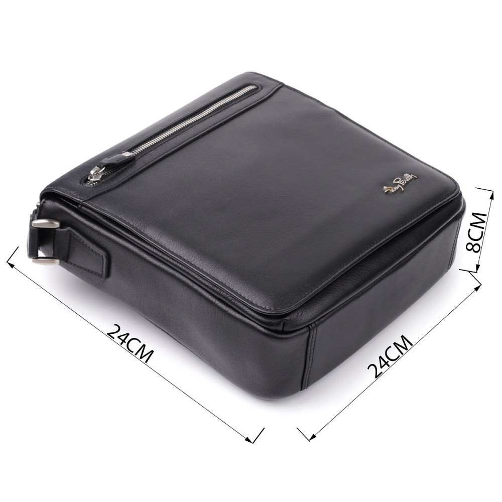 Мужская сумка через плечо из мягкой натуральной кожи Tony Perotti 20845_1 (9207-24 nero) Черный Киев - изображение 3