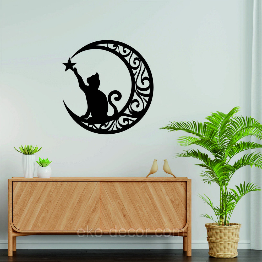 Декоративне настінне 3D Панно «Кіт» Декор на стіну з об'ємом Київ - фото 5