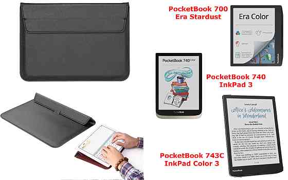 Чехол-конверт VitoCase для PocketBook 700, 740, 743, с функцией подставки для книги Черный Киев