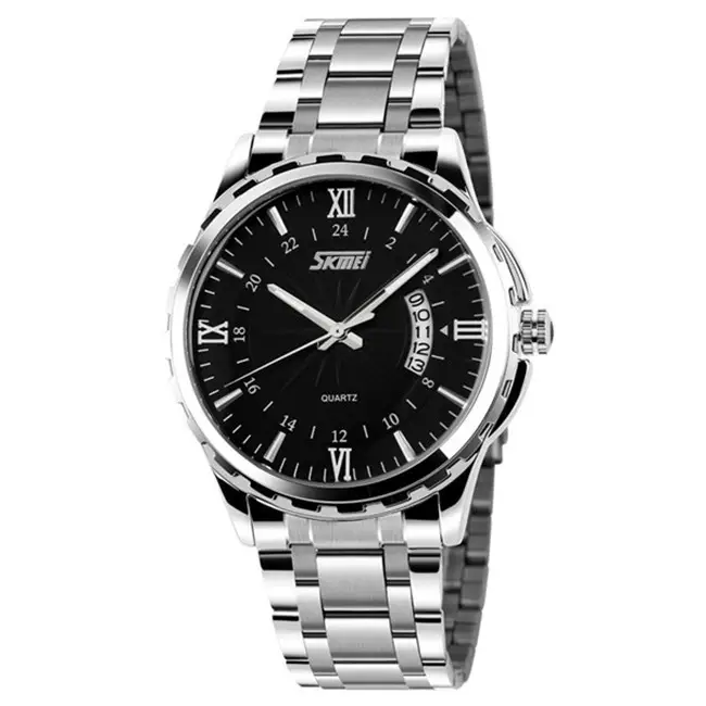 Мужские наручные часы Skmei 9069 Серебристые с черным Винница - изображение 1