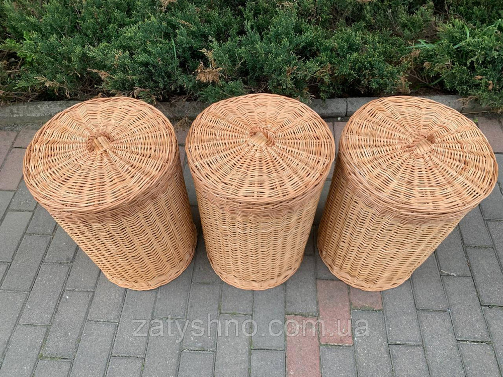 Скриня бочка плетена з лози з кришкою Київ - фото 3