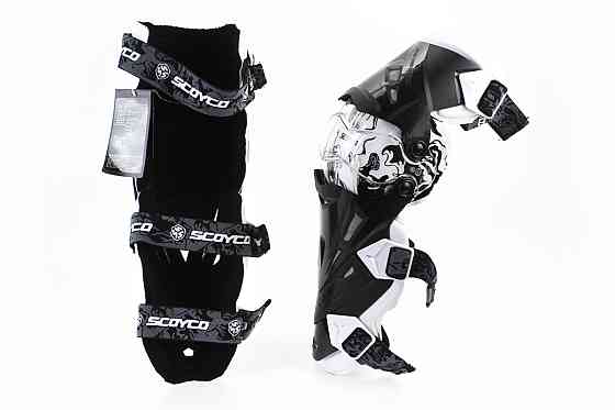 Наколінники захисні (коліно+гомілка) к-кт 2шт, Чорно-Білі Київ